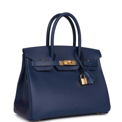 b4b12ee15ca8f5b3e3791cec4d335927 Hermès Birkin 30 Bleu Saphir Epsom Gold Hardware