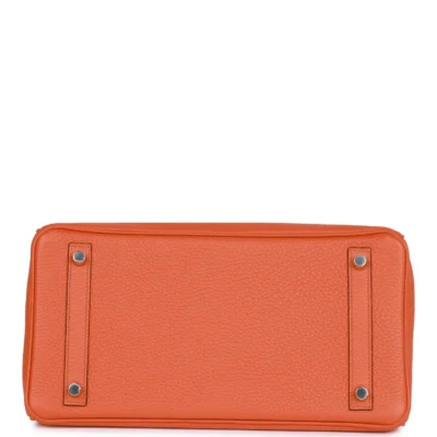 b4c8ff10655f70ad5d1f11e3537c9ea8 Hermès Birkin 30 Orange Poppy Clemence Palladium Hardware
