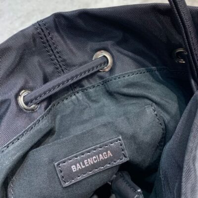 Balenciaga Wheel XS Drawstring Bucket Black