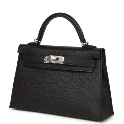 b59a9b835b1ff1a16cc38465aaaf0244 Hermès Kelly Sellier 20 Black Epsom Palladium Hardware
