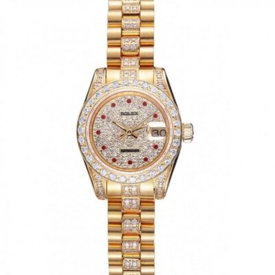 ساعة نسائية رولكس Datejust 622023 مينا باللون الأبيض