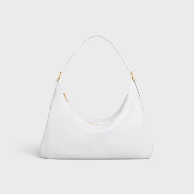 LARGE ROMY IN SUPPLE CALFSKIN ARCTIC WHIT