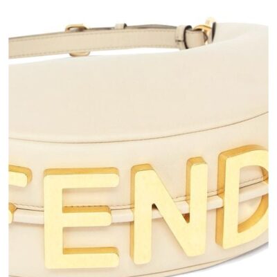 b7a866fddc8bc49c08a8ed34898e62b2 Fendi Fendigraphy Small in Beige Leather Bag