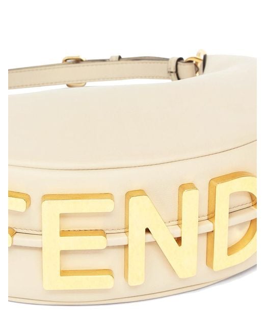 b7a866fddc8bc49c08a8ed34898e62b2 Fendi Fendigraphy Small in Beige Leather Bag