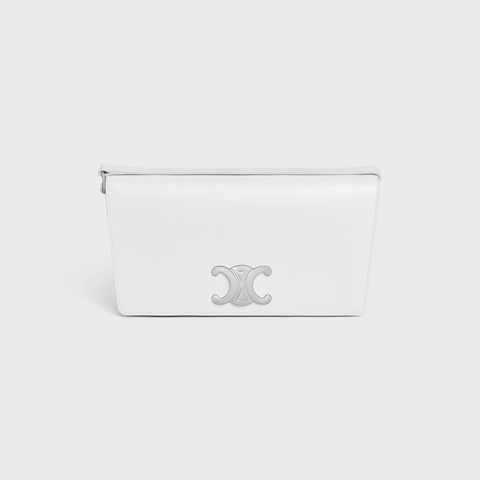 TRAPEZE TRIOMPHE BAG IN SHINY CALFSKIN WHITE