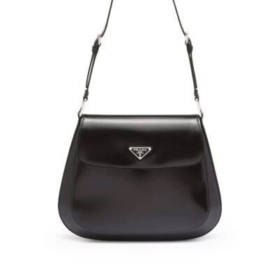Prada Cleo Brushed Leather Medium Shoulder Bag with Flap