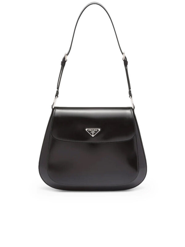 Prada Cleo Brushed Leather Medium Shoulder Bag with Flap