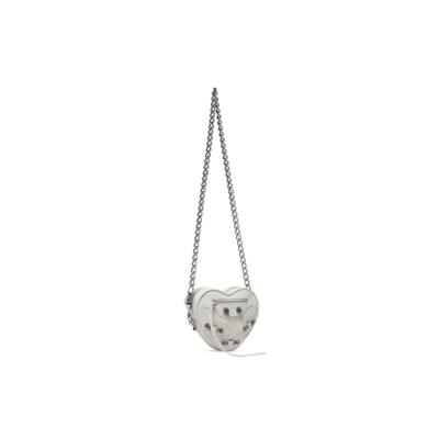 b894910459eaa6fbee5ac17129987f0f WOMEN'S LE CAGOLE HEART MINI BAG IN OPTIC WHITE