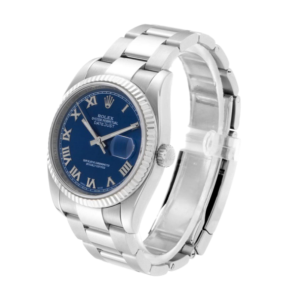 b8a388d6d7a944ac528bcbab286507a5 Rolex Datejust 116234BLRO 36MM Blue Dial Silver-tone Case