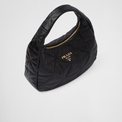 Prada Large, topstitched nappa-leather bag