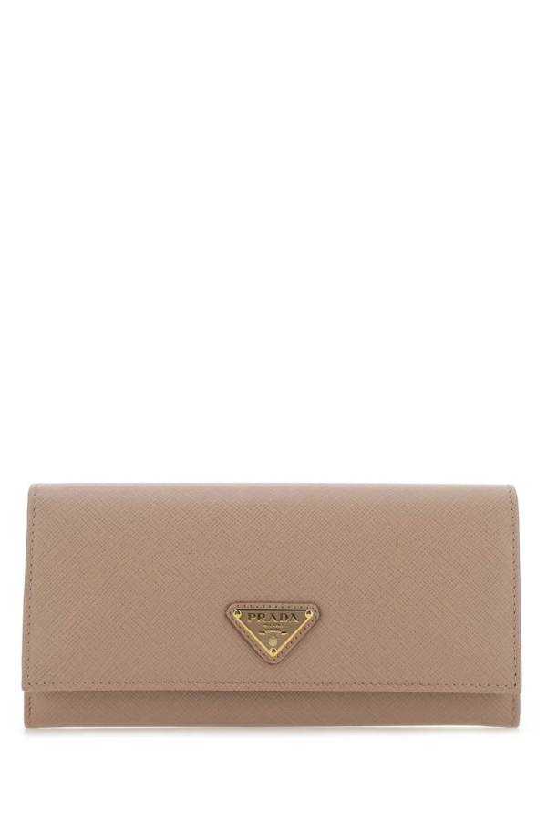 Prada Prada Logo Plaque Fold Continental Wallet