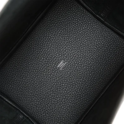 Hermès Black Clemence Picotin Lock 22cm Palladium Hardware