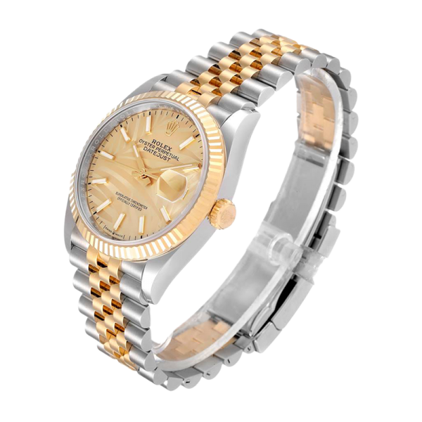 Rolex Datejust M126233-0037 36MM Gold Dial Silver-tone Case