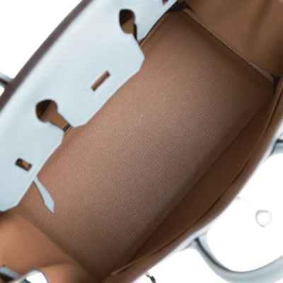 Hermès Birkin 25 Bleu Lin Verso Togo Palladium Hardware