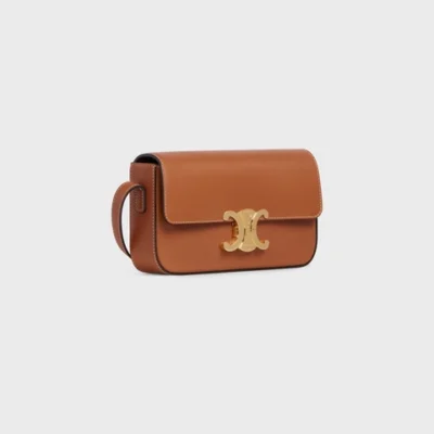 ba3be45a0a9d24ce30b7f8e7ee550012 TRIOMPHE SHOULDER BAG IN NATURAL CALFSKIN TAN