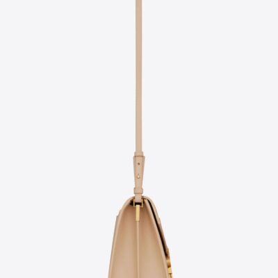 YSL Cassandra Medium Top Handle in Grain de Poudre Embossed Leather