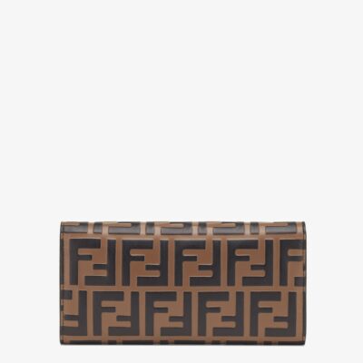 Fendi Continental Brown Leather Wallet