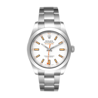 ساعة رولكس Milgauss 116400-72400 40MM مينا باللون الأبيض بعلبة فضية