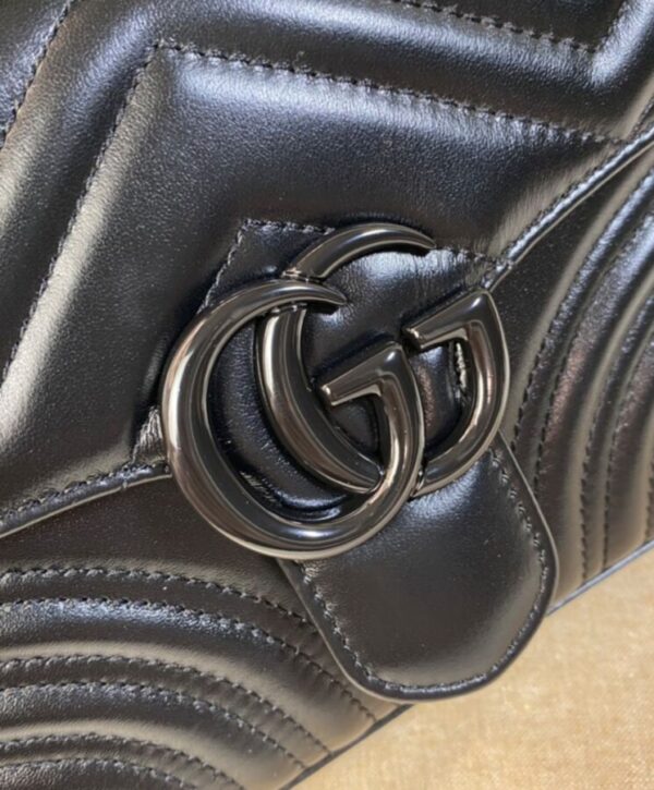 Gucci GG Marmont Mini Top Handle Bag Black