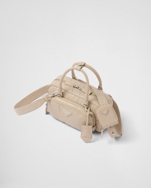 bdd9490bb0a89978fe3ca0fff590b919 Prada Antique nappa leather multi-pocket top-handle bag - Desert Beige