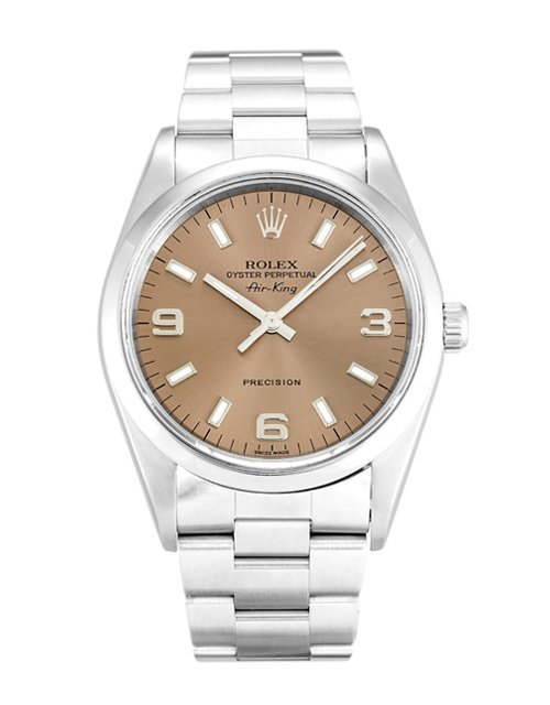 be15d65d30d733ab40fb0e0cf7185d1a Rolex Air-king 14000.3 Salmon Quarter Arabic Dial Unisex 34MM