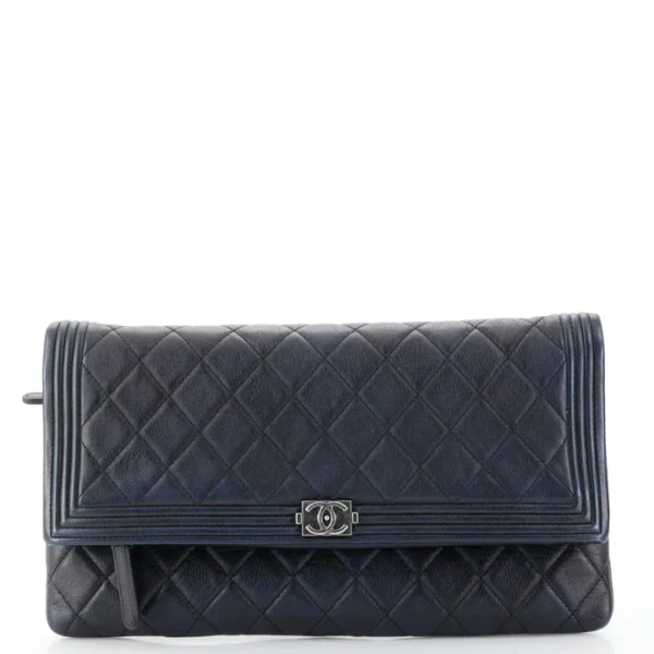 Chanel Boy Beauty CC Clutch Quilted Lambskin