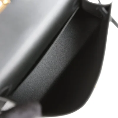 Hermès Kelly Sellier 20 Black Epsom Gold Hardware