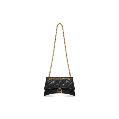 WOMEN'S CRUSH SMALL CHAIN BAG QUILTED IN BLACK
