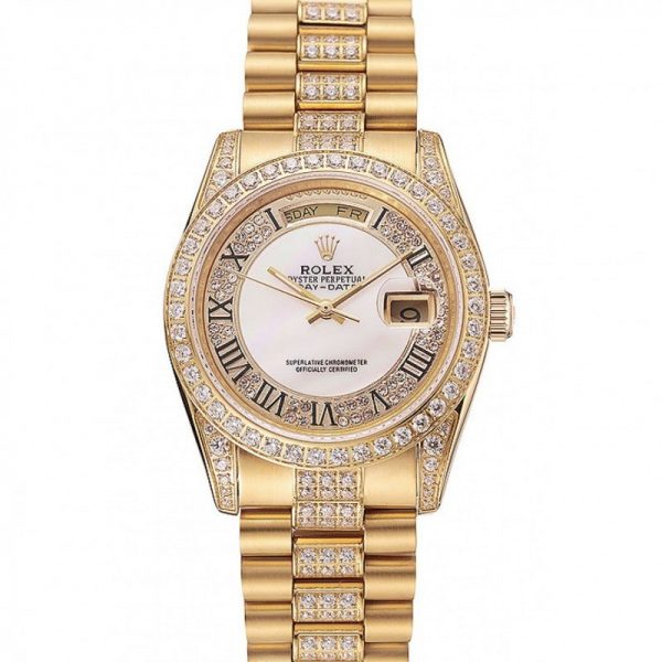 Rolex Daydate 1453958 White Dail Men Watch