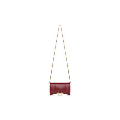 WOMEN'S HOURGLASS WALLET ON CHAIN BOX IN RED