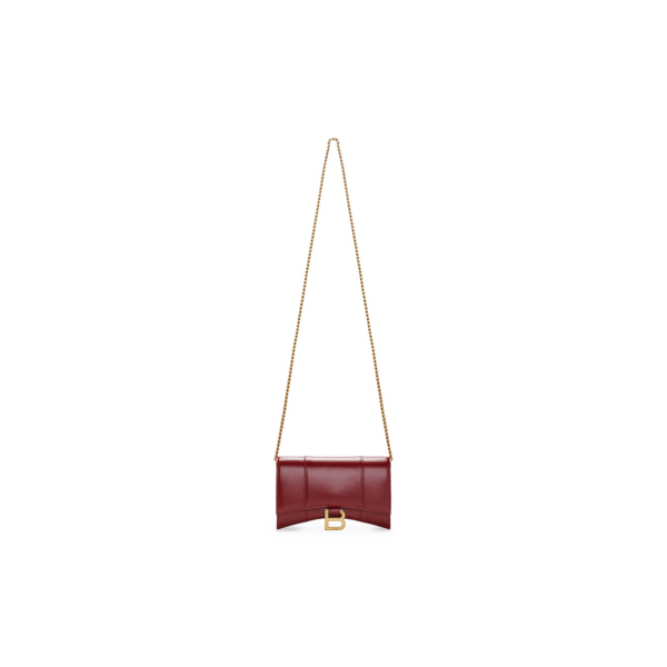 WOMEN'S HOURGLASS WALLET ON CHAIN BOX IN RED