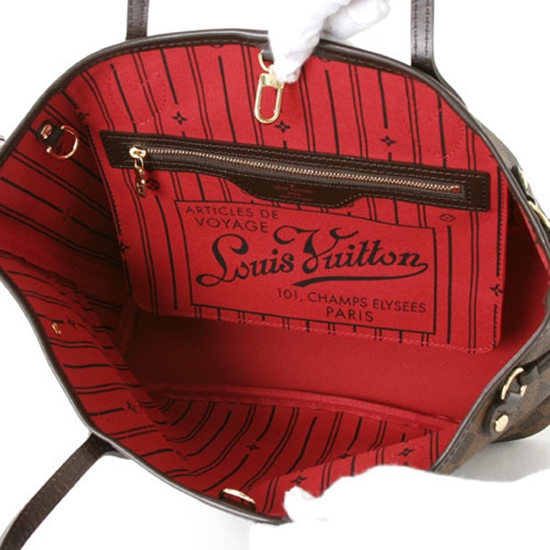 Louis Vuitton N51109 Neverfull PM Shoulder Bag Damier Ebene Canvas