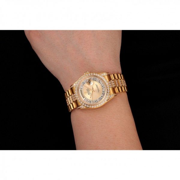 c0fd75c7fdebbf139231da51b9262dbd Rolex Daydate 1453954 Gold Dail Men Watch