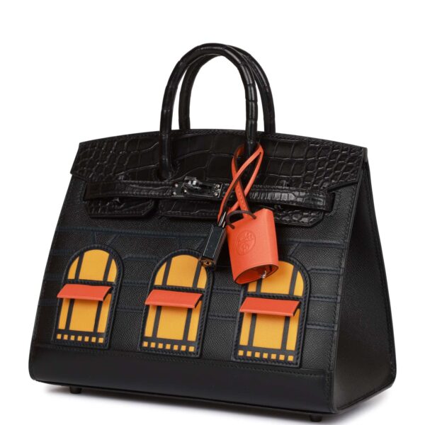 Hermès Sac Faubourg Birkin 20 So Black Matte Alligator Black Hardware