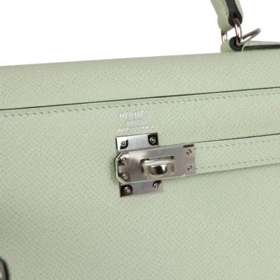 Hermès Kelly Sellier 25 Vert Fizz Epsom Palladium Hardware