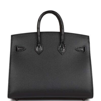 Hermès Sac Faubourg Birkin 20 So Black Matte Alligator Black Hardware