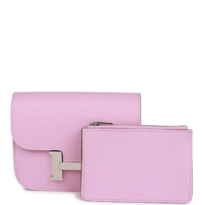 c25b55d7484481530e3f674dfafbe487 Hermès Constance Slim Wallet Mauve Sylvestre Epsom Palladium Hardware