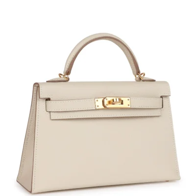 Hermès Kelly Sellier 20 Craie Epsom Gold Hardware