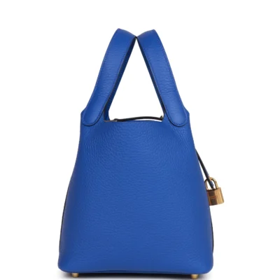 Hermès Picotin Lock 18 Bleu Royal Clemence Gold Hardware
