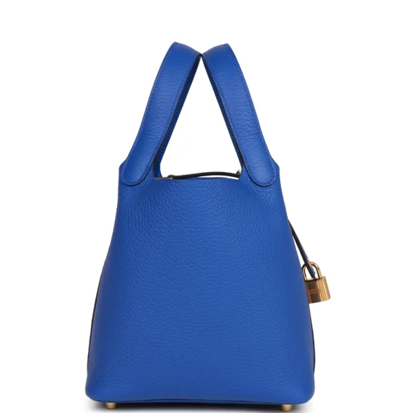 Hermès Picotin Lock 18 Bleu Royal Clemence Gold Hardware