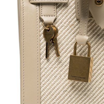 c391c180e492596d3c8eeacf089275e0 YSL Sac De Jour Nano in Canvas in Beige and Sea Salt