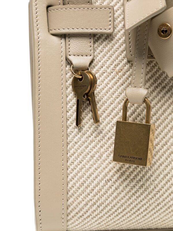 c391c180e492596d3c8eeacf089275e0 YSL Sac De Jour Nano in Canvas in Beige and Sea Salt