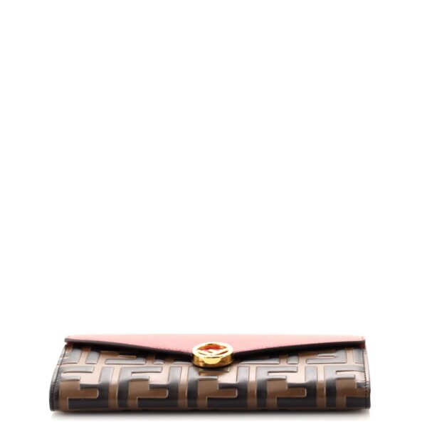 c3a0039d0bc2007a5242b177f0446559 Fendi Continental with Chain in Red Leather