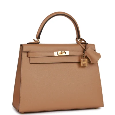 Hermès Kelly Sellier 25 Chai Epsom Gold Hardware