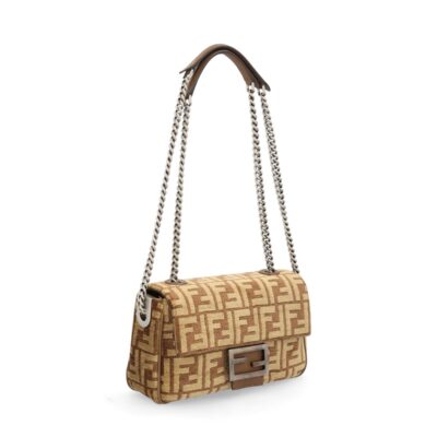 Fendi Baguette Monogram Jacquard Midi Shoulder Bag