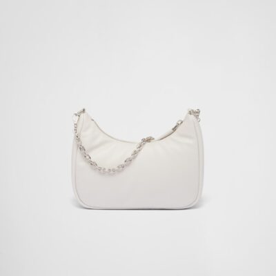 Padded nappa-leather Prada Re-Edition shoulder bag - White
