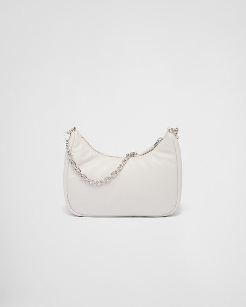 Padded nappa-leather Prada Re-Edition shoulder bag - White