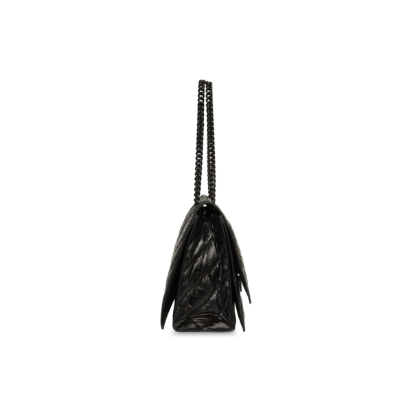 WOMEN'S CRUSH LARGE CHAIN BAG QUILTED IN BLACK