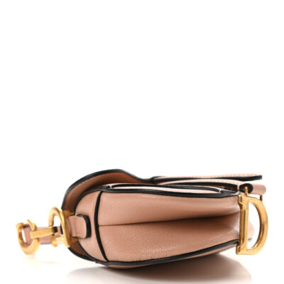 CHRISTIAN DIOR Goatskin Micro Saddle Bag Rose Des Vent