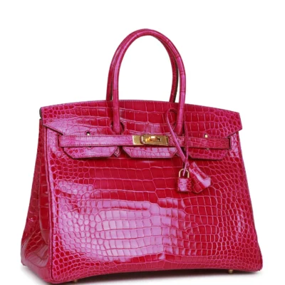 c54981de30fa89141f3414919f2ed451 Hermès Birkin 35 Rose Scheherazade Shiny Niloticus Crocodile Gold Hardware
